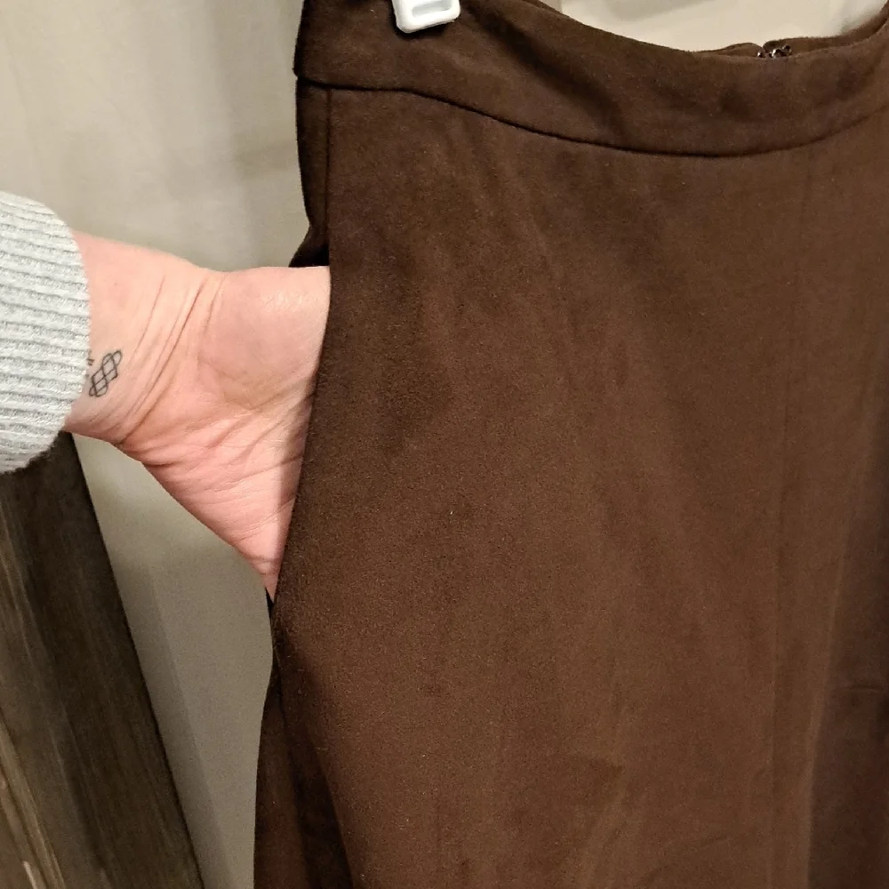 Chadwicks Brown A-Line Skirt - Picture 4 of 4